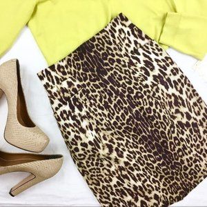 Elie Tahari Luxe Leopard High Waist Pencil Skirt